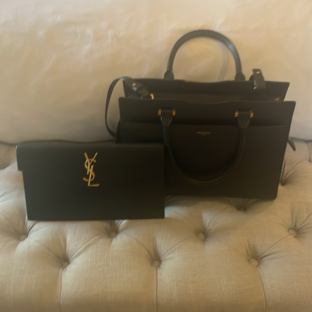 YSL uptown 3 bags for 1: satchel/ crossbody /clutch gorgeous amazing condition